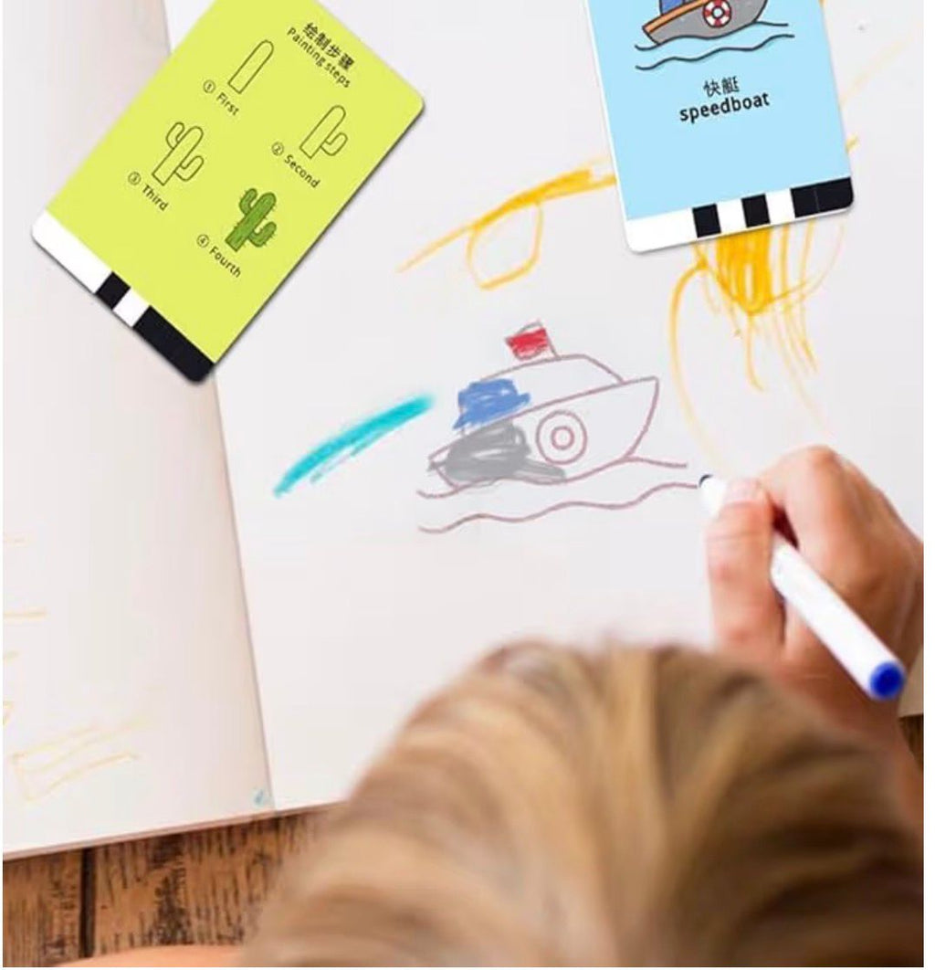 Blue Color Intelligent Child Drawing Robot