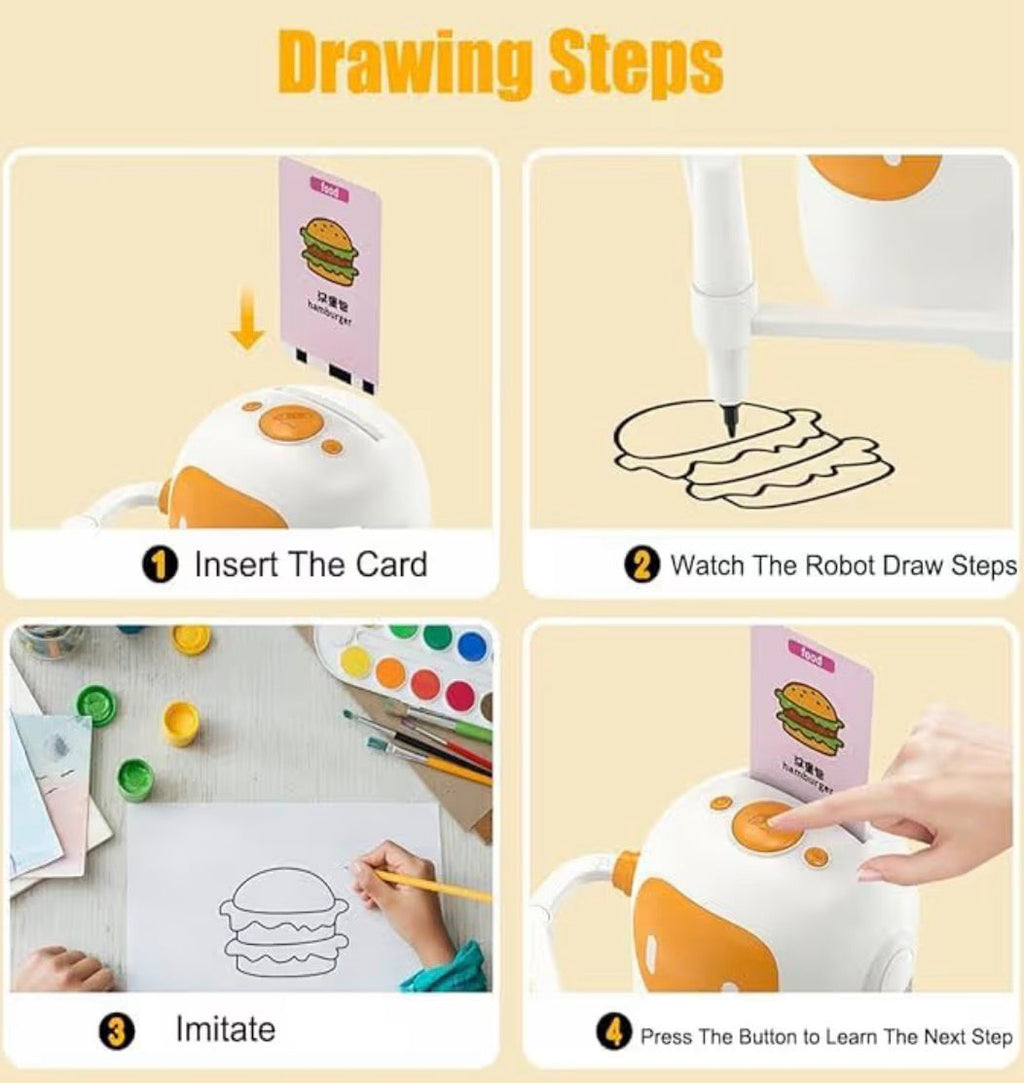 Blue Color Intelligent Child Drawing Robot